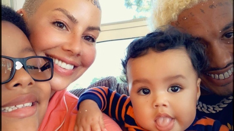 Amber Rose et Alexander Edwards avec leurs fils