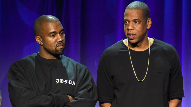 Kanye West et Jay-Z lors d'un événement 