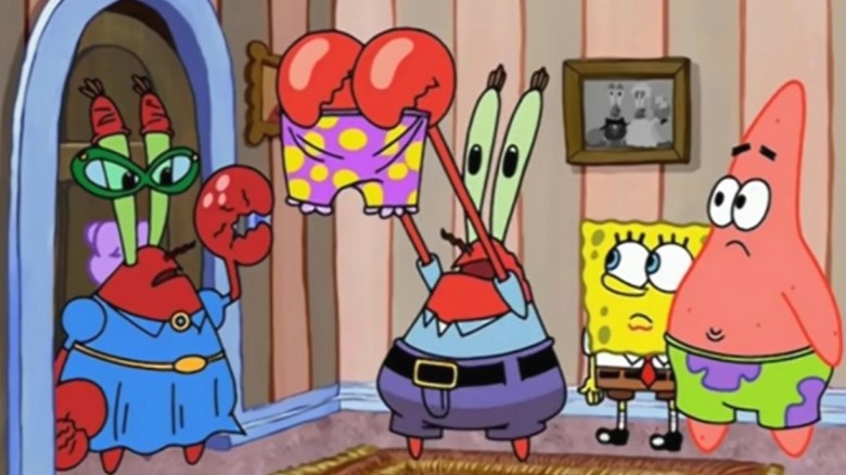 Spongbob Squarepants Mr. Krabs avec des sous-vêtements