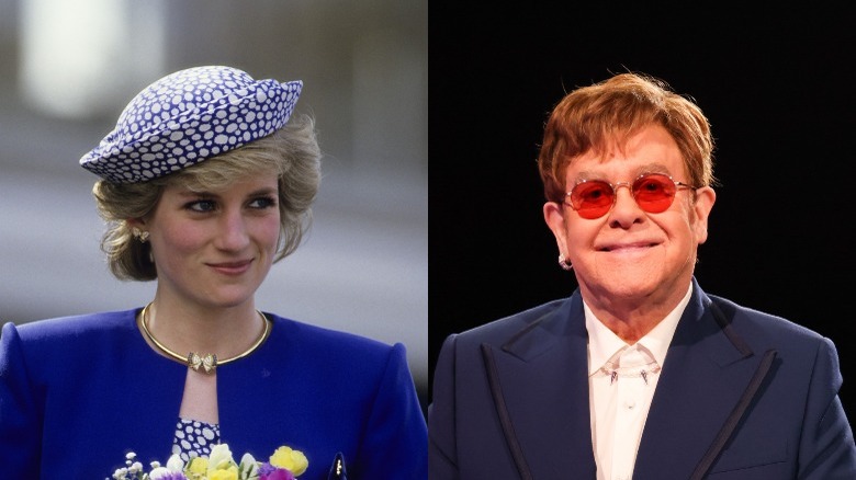 Image partagée entre la princesse Diana et Elton John