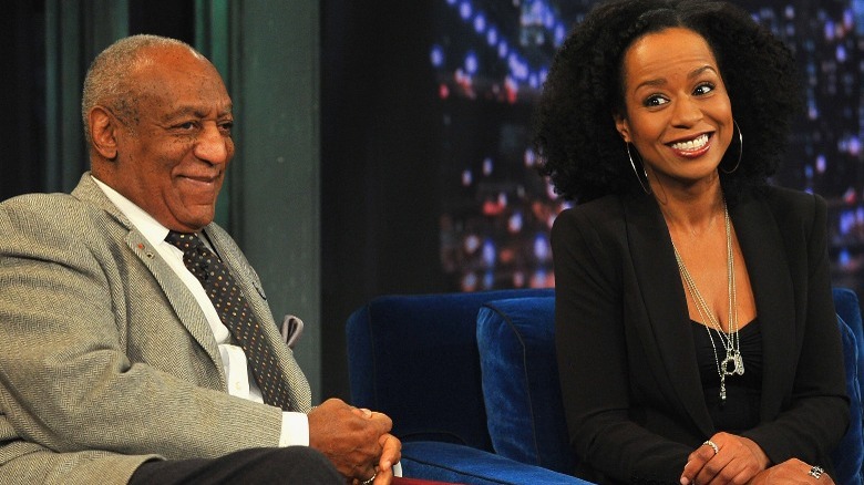 Bill Cosby et Tempestt Bledsoe lors d'une interview