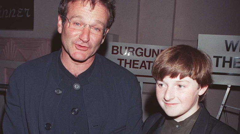 Robin Williams et Bradley Pierce à l'avant-première de 