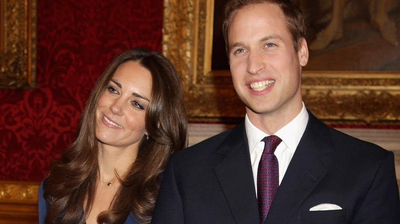 Le prince William et Kate Middleton sourient