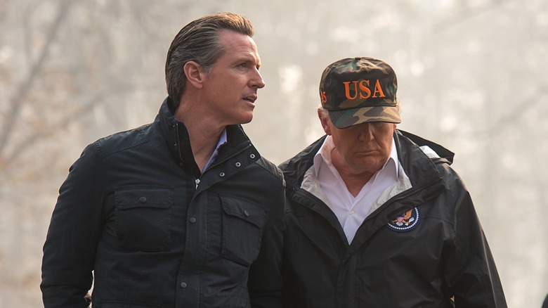 Gavin Newsom avec Donald Trump