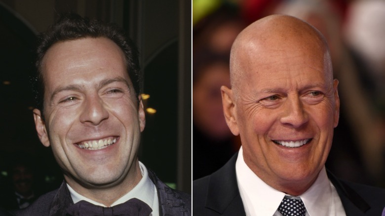 Bruce Willis, image divisée, souriant