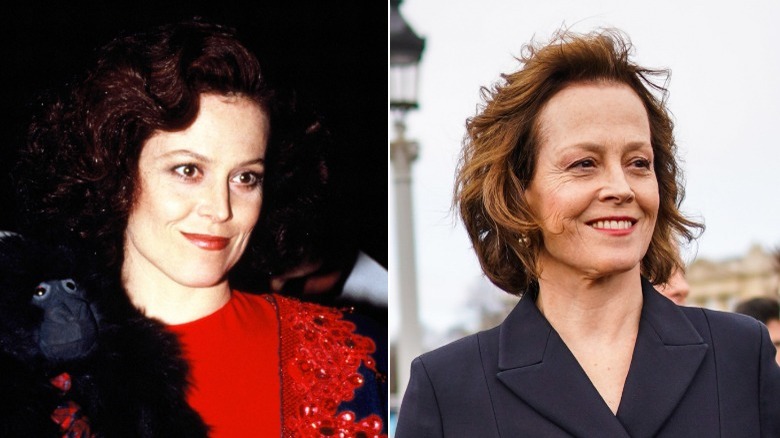 Jeune et vieux Sigourney Weaver image split