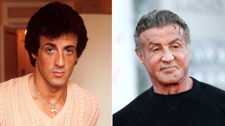 Image de Sylvester Stallone jeune et vieux