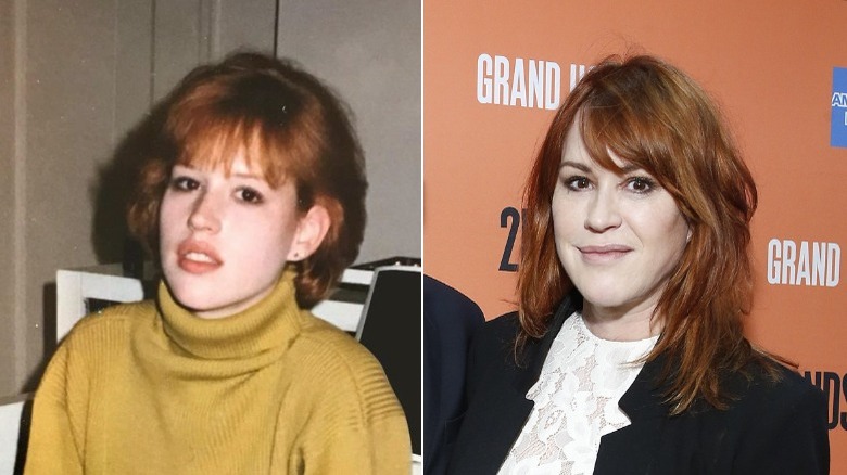 Jeune et vieille Molly Ringwald divisées en image