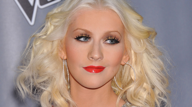 Christina Aguilera sur le tapis rouge de The Voice
