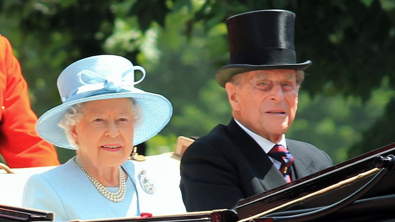 La reine Elizabeth et le prince Philip lors d'un événement 