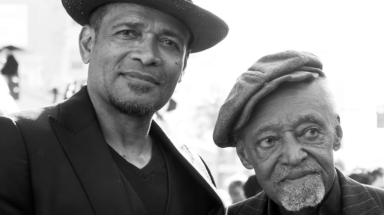 Melvin Van Peebles et Mario Van Peebles à la restauration de la première mondiale du 50e anniversaire de "The Producers" en 2018