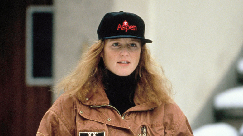 Sarah Ferguson pose en tenue de ski en 1991.