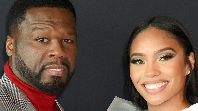 50 Cent et Jamira Haines sur le tapis rouge