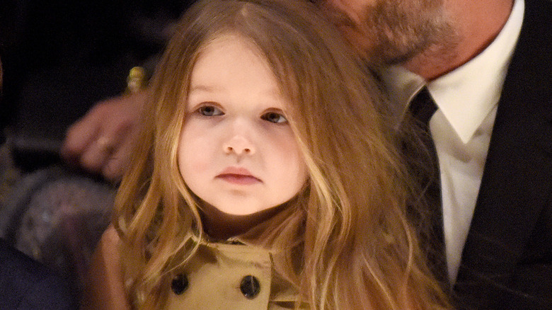 Harper Beckham at a Burberry show 