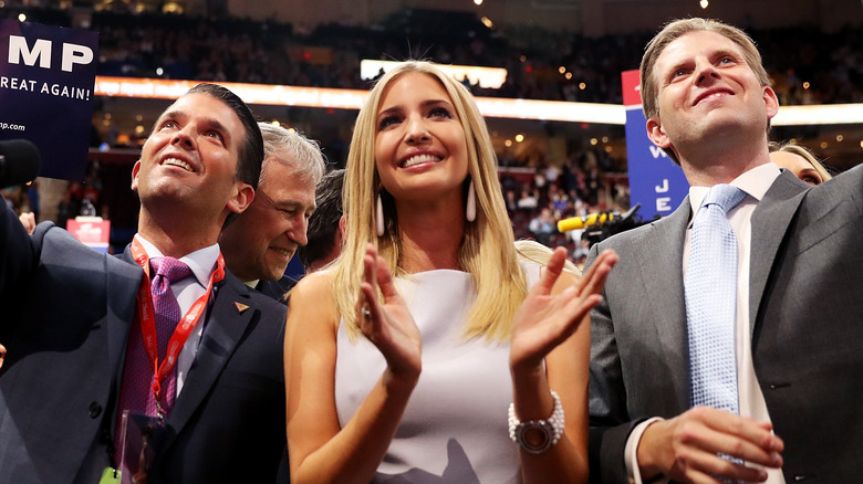 Donald Trump Jr., Ivanka Trump et Eric Trump à la Convention nationale républicaine de 2016 