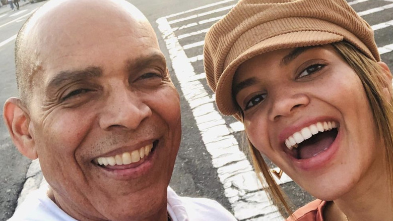 Leslie Grace with her dad