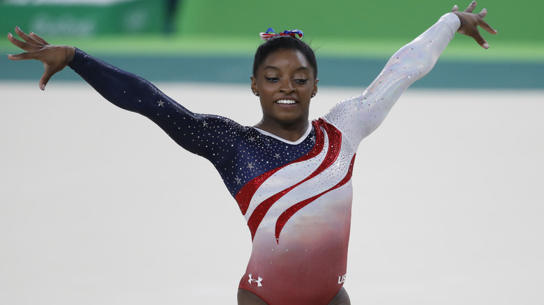 Simone Biles en spectacle aux Jeux olympiques