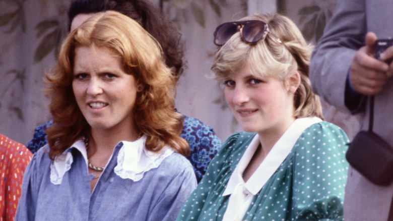 Sarah Ferguson et la princesse Diana en 1982.