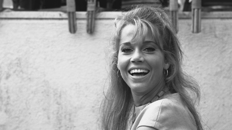 Jane Fonda photographiée à Venise dans les années 1960.