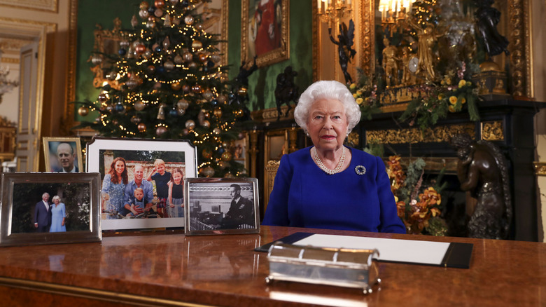 La reine Elizabeth II lors de son discours de Noël