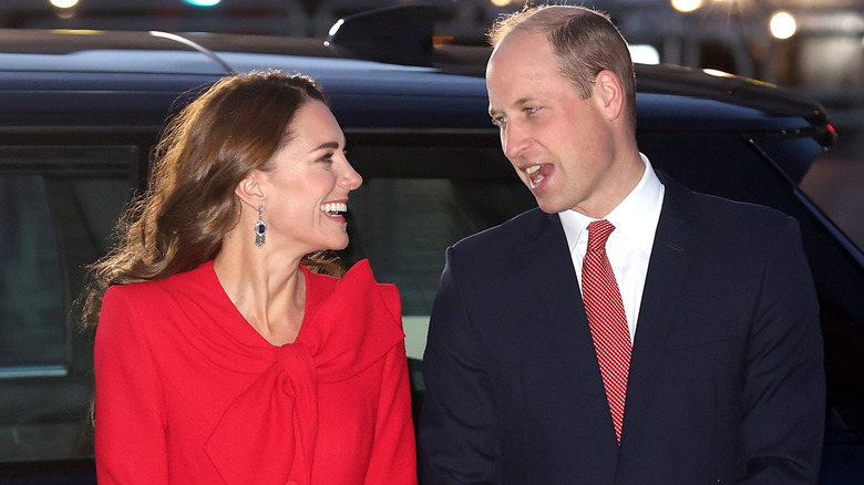 Kate Middleton et le prince William souriants