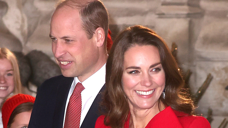 Le prince William et Kate Middleton souriant