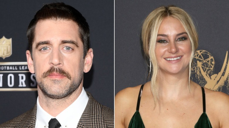 Aaron Rodgers, Shailene Woodley, posant