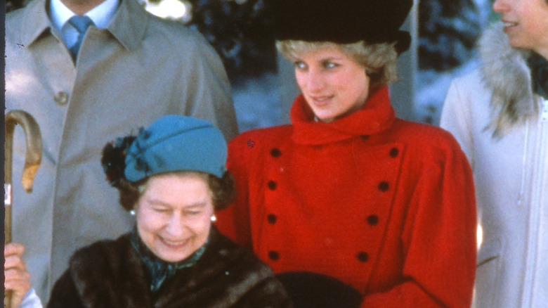 la princesse diana et la reine elizabeth le jour de noël