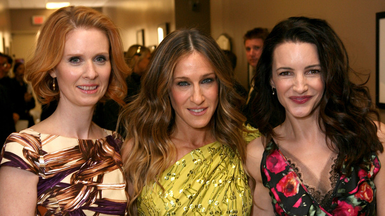 Sarah Jessica Parker, Kristin Davis et Cynthia Nixon souriantes