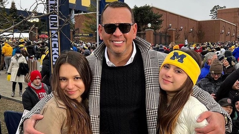 Alex Rodriguez avec ses filles Natasha et Ella