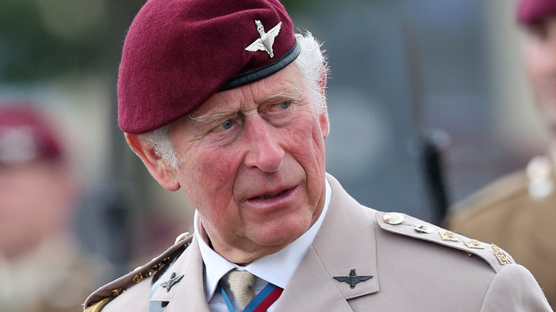 Le prince Charles portant l'uniforme militaire