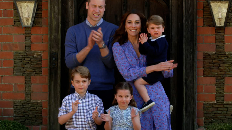 Kate Middleton avec le prince William et leurs enfants