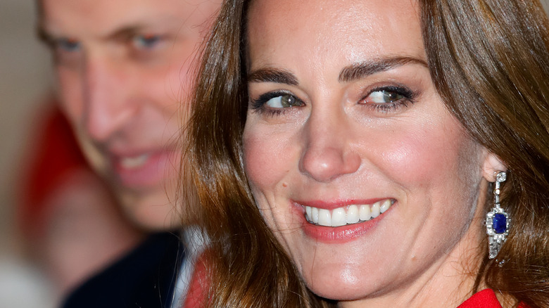 Le prince William et Kate Middleton souriant