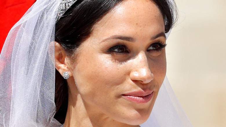 Meghan Markle en voile de mariée