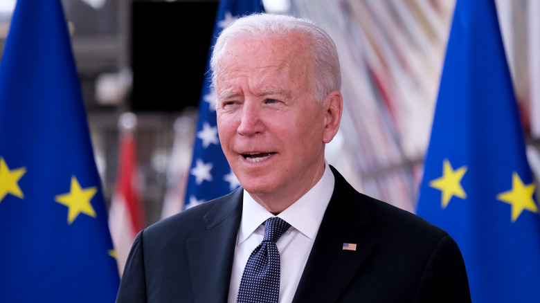 Le président Joe Biden arrive pour le sommet États-Unis-Union européenne 2021 