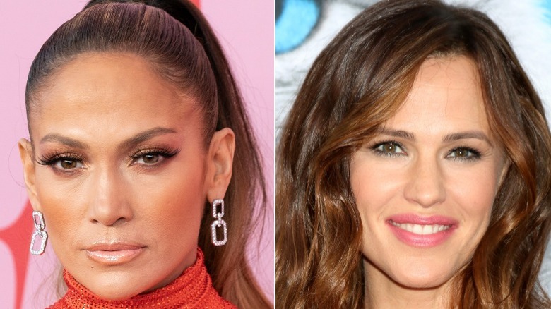 Jennifer Lopez et Jennifer Garner posant en image partagée