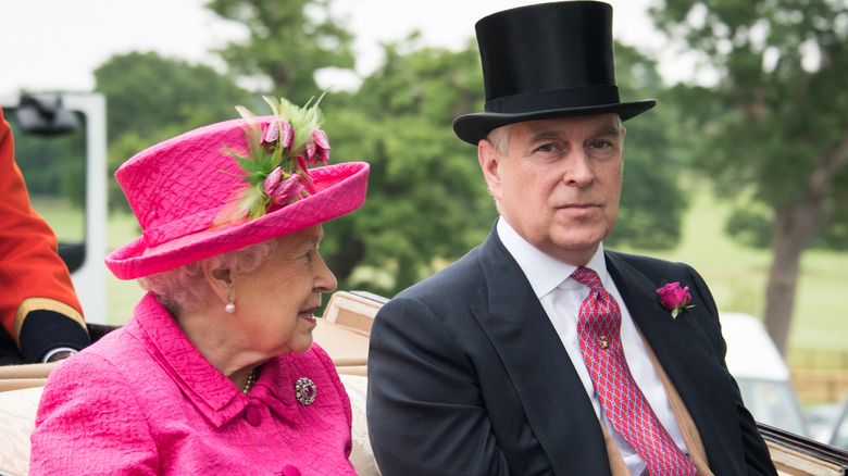 La reine Elizabeth et le prince Andrew