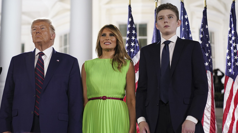 Barron Trump avec Donald et Melania Trump