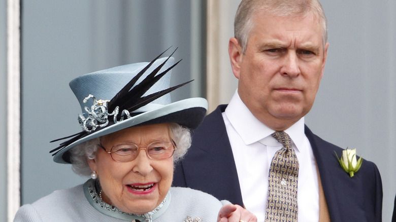 La reine Elizabeth et le prince Andrew