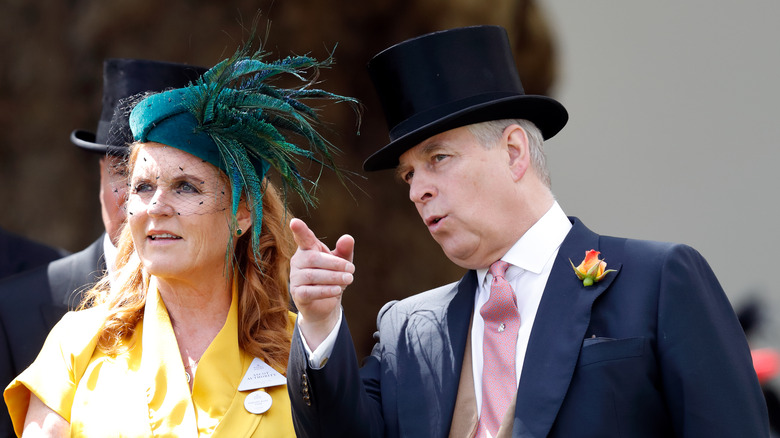 Sarah Ferguson et le prince Andrew, duc d'York à Royal Ascot à Ascot 2019