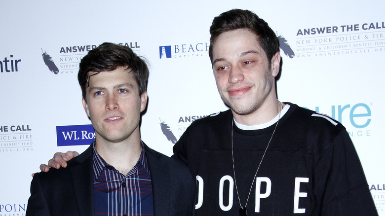 Colin Jost et Pete Davidson au Bowery Hotel en 2016