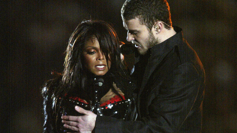 Justin Timberlake et Janet Jackson sur scène