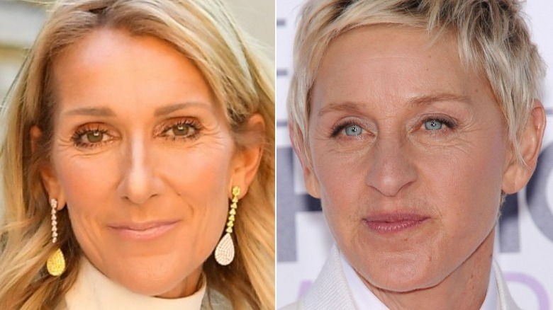 Céline Dion et Ellen DeGeneres souriantes