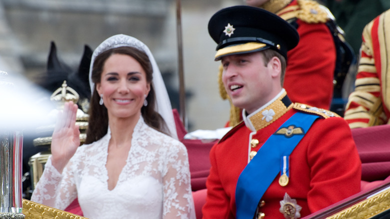 Kate Middleton et le prince William le jour de leur mariage