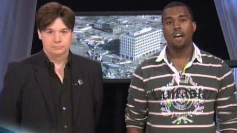 Mike Myers et Kanye West pour le téléthon de la Croix-Rouge américaine