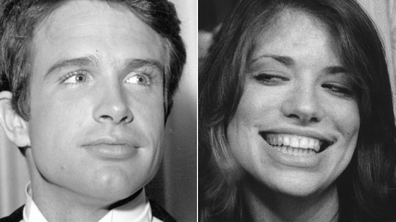 Une image partagée de Warren Beatty et Carly Simon, tous deux souriants