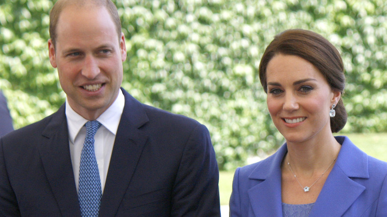 Le prince William et Kate Middleton souriant