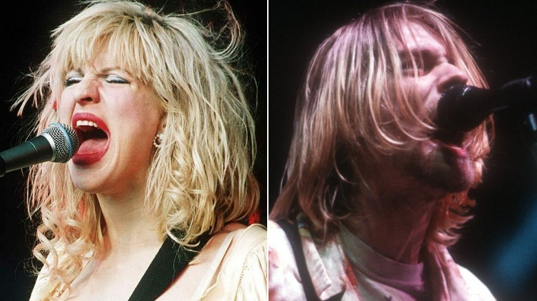 Courtney Love sur scène, Kurt Cobain sur scène,