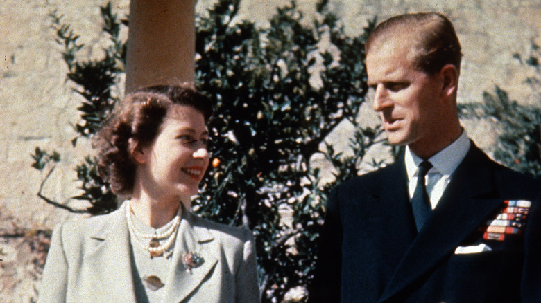 La reine Elizabeth et le prince Philip lors d'un événement 