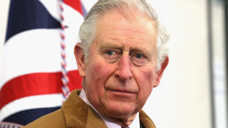 Le prince Charles regarde sur le côté